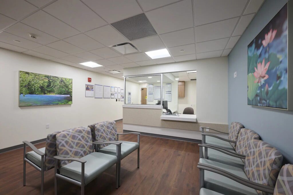 Image of the inside of the Cancer Care Clinic's new location.