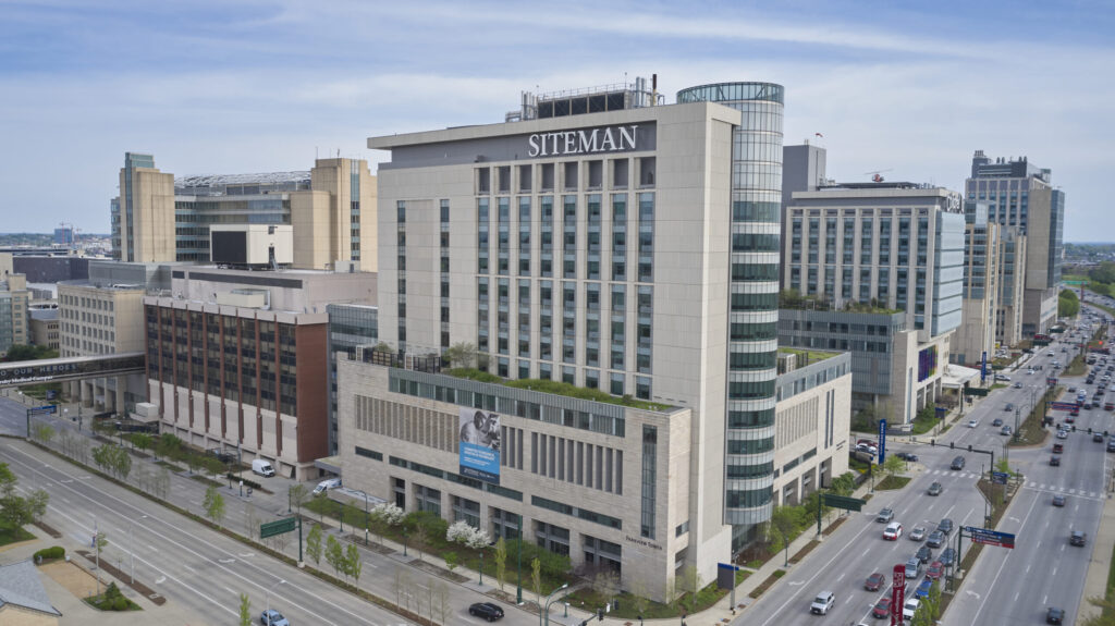 Aerial view of Parkview Tower
